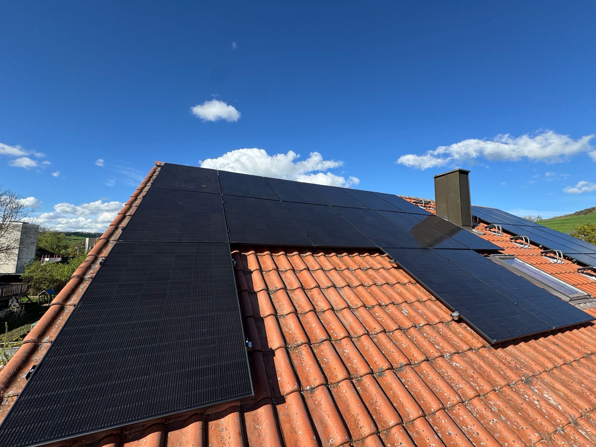 Solarmodule auf einem Ziegeldach